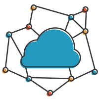 Connected Through the Cloud Illustration Connected Through the Cloud Illustration